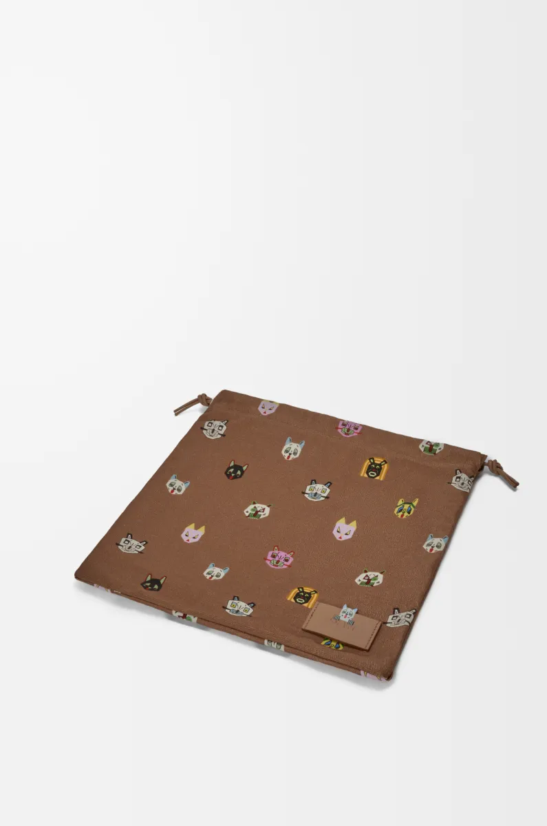 小号帆布 Cats 抽绳手拿包