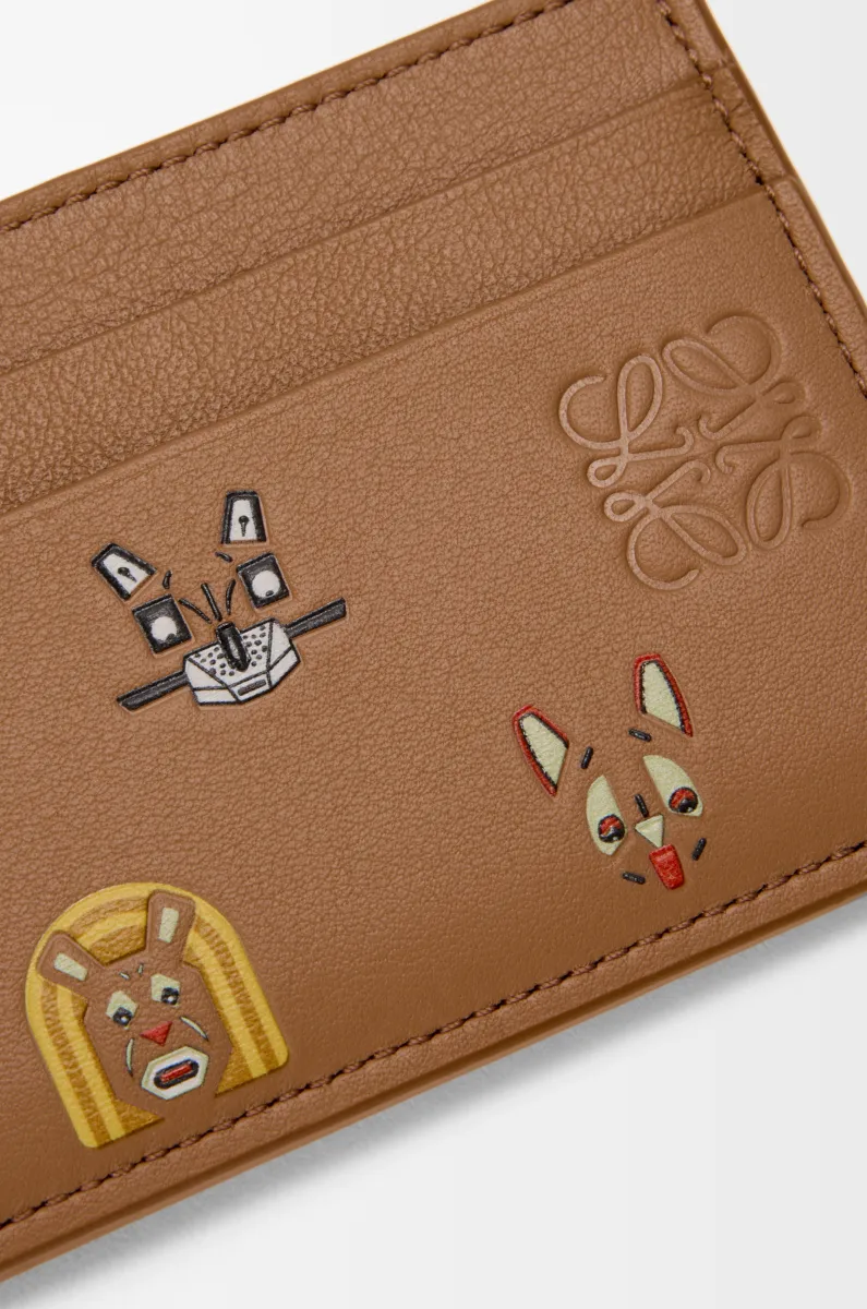 经典牛皮革 Cats 扁平卡包