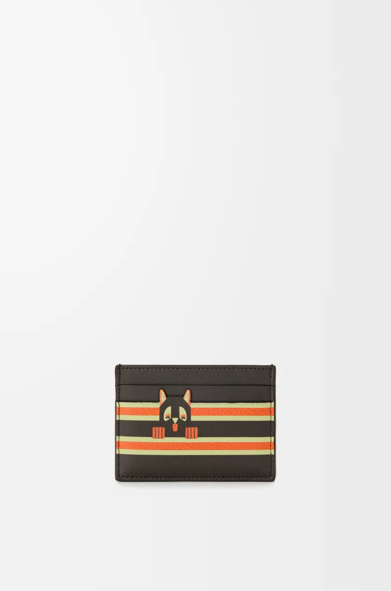 经典牛皮革 Futurist Cat 扁平卡包