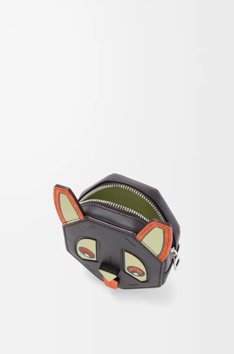 经典牛皮革 Futurist Cat 零钱包