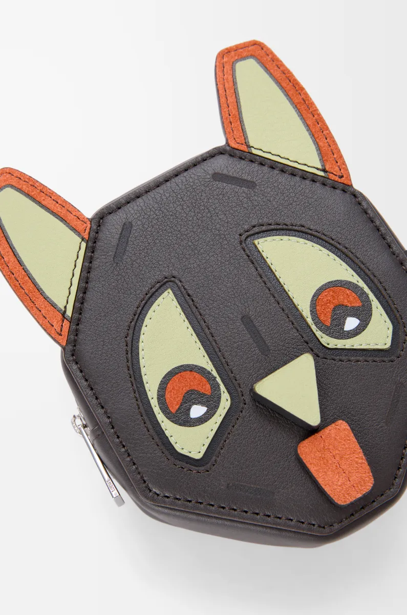 经典牛皮革 Futurist Cat 零钱包