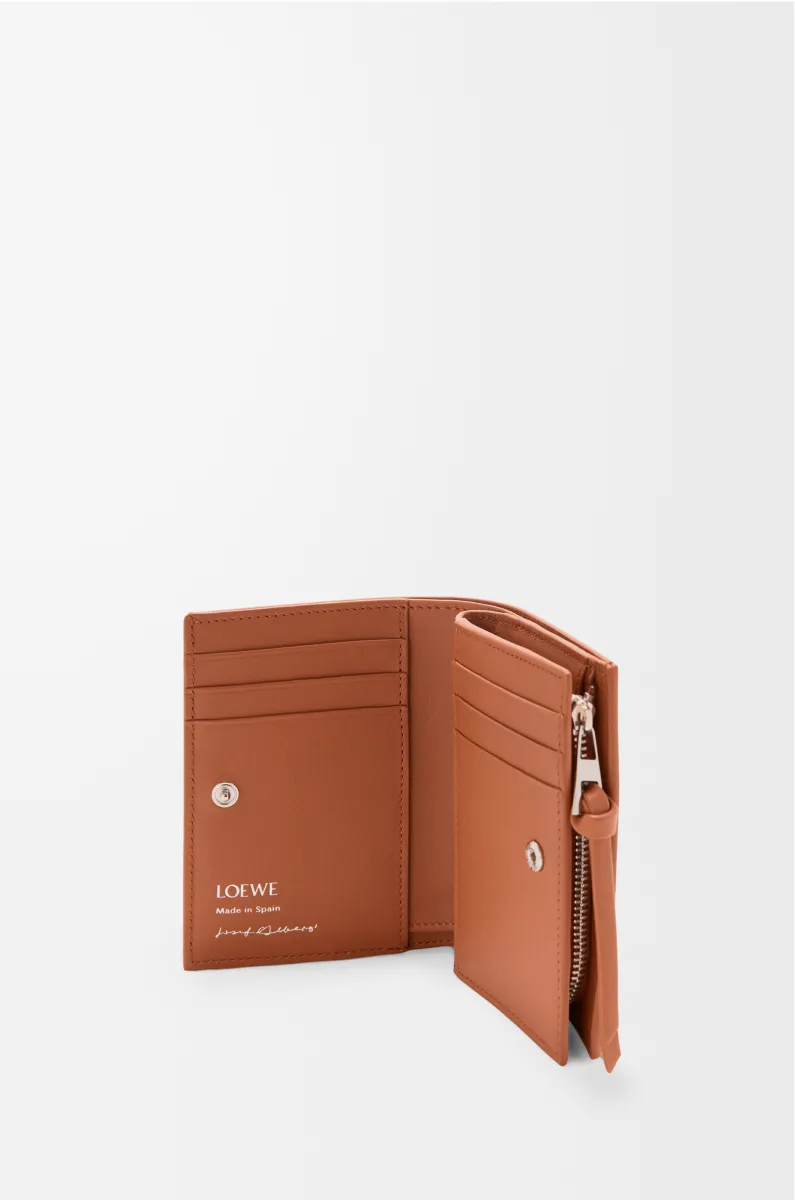 纳帕牛皮革紧凑钱包