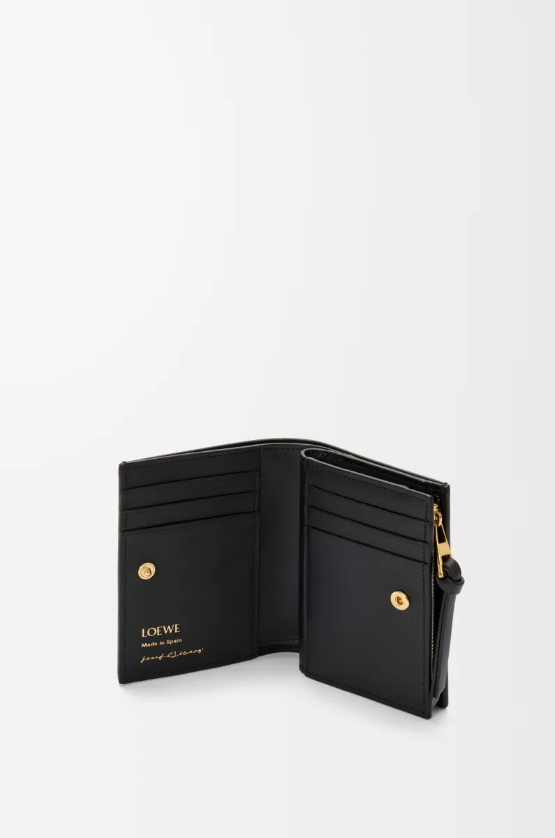 纳帕牛皮革紧凑钱包