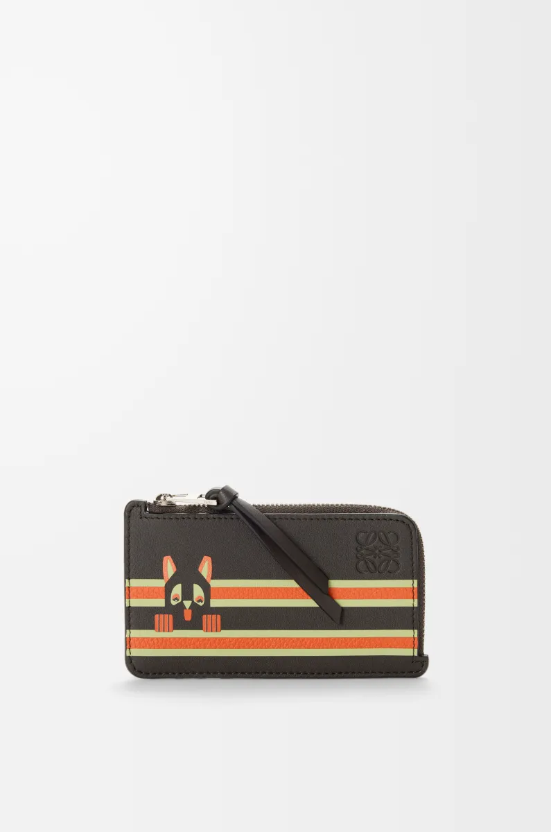 经典牛皮革 Futurist Cat 硬币卡包