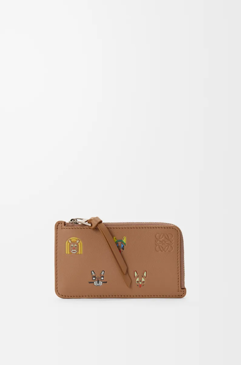 经典牛皮革 Cats 硬币卡包