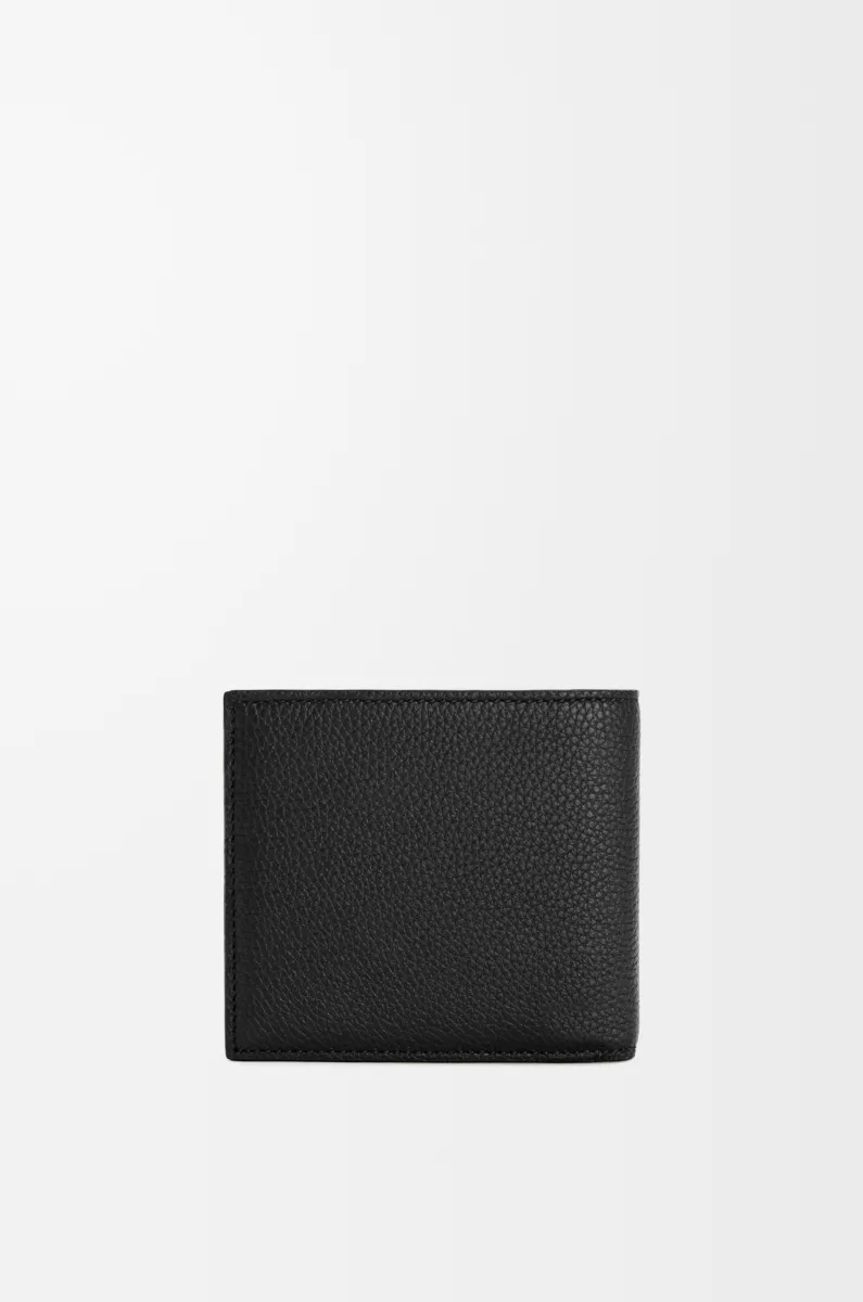 柔软粒面牛皮革双折钱包