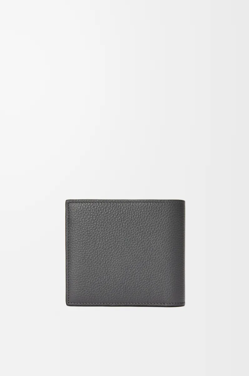 柔软粒面牛皮革双折硬币钱包