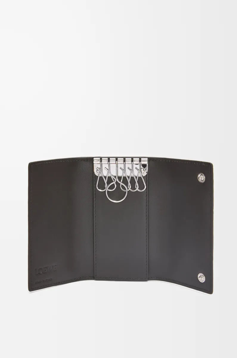 柔软粒面牛皮革钥匙包