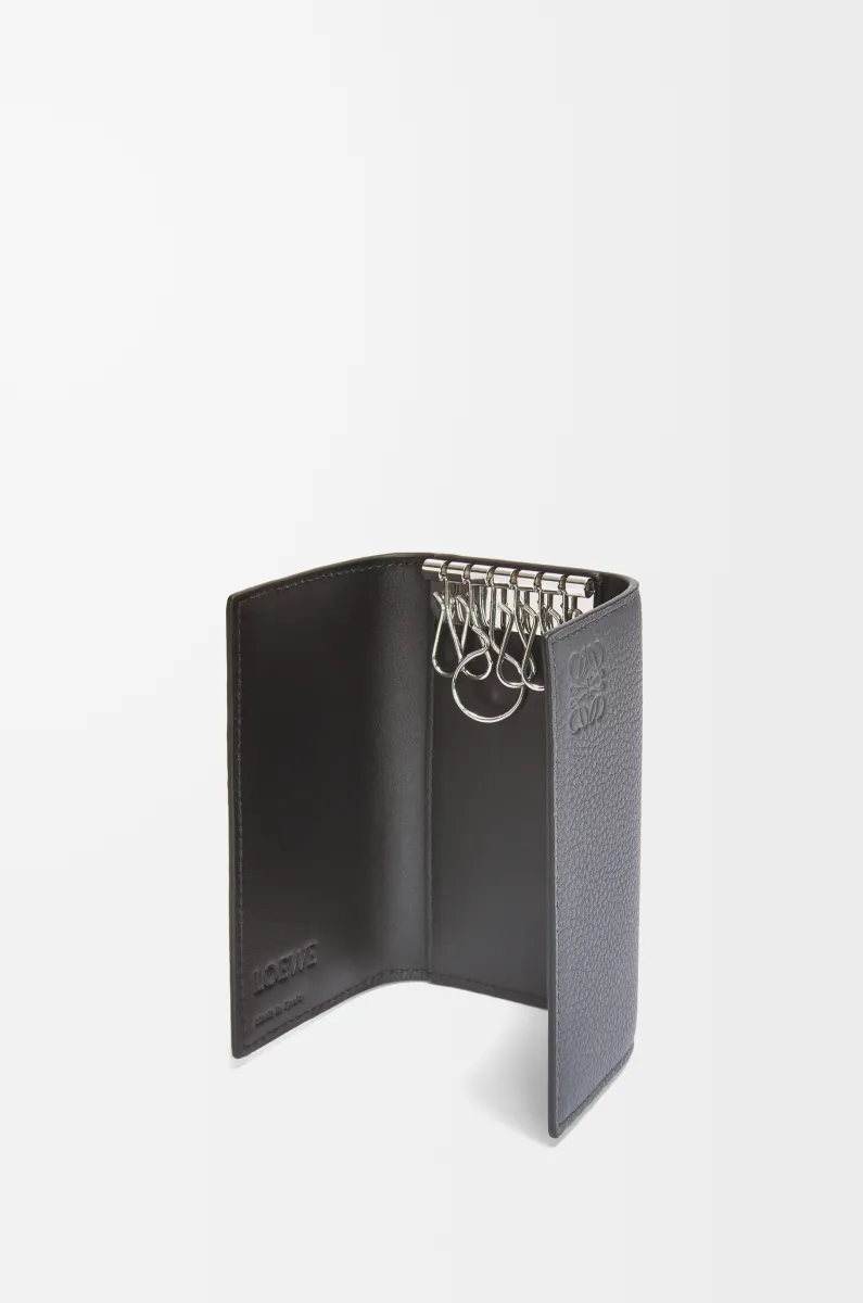 柔软粒面牛皮革钥匙包