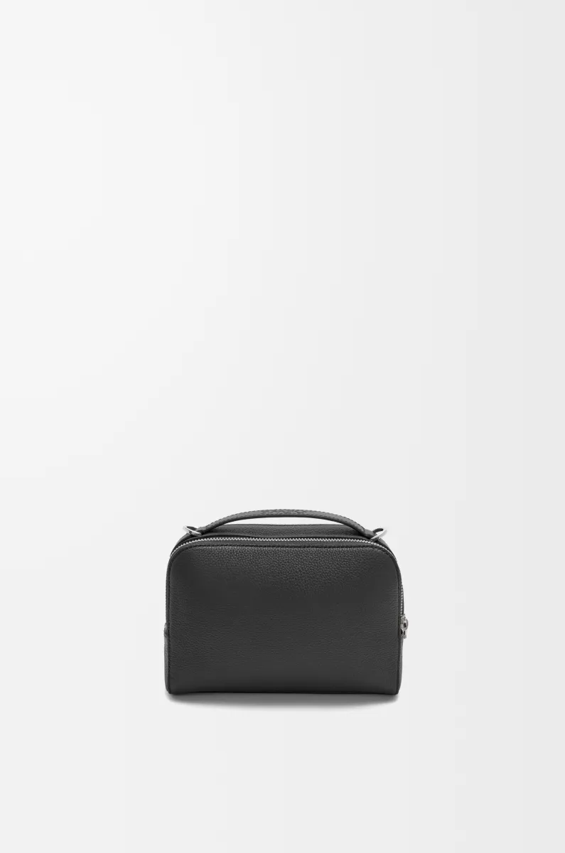 迷你柔软粒面牛皮革相机斜挎包