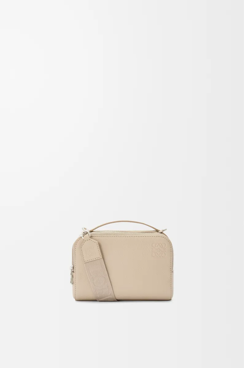 迷你柔软粒面牛皮革相机斜挎包