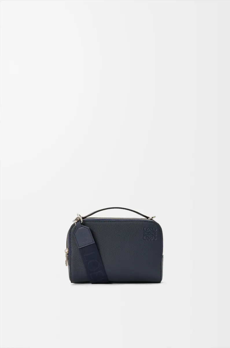 迷你柔软粒面牛皮革相机斜挎包