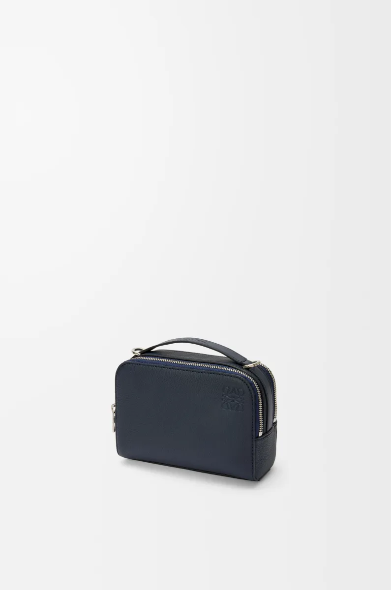 迷你柔软粒面牛皮革相机斜挎包