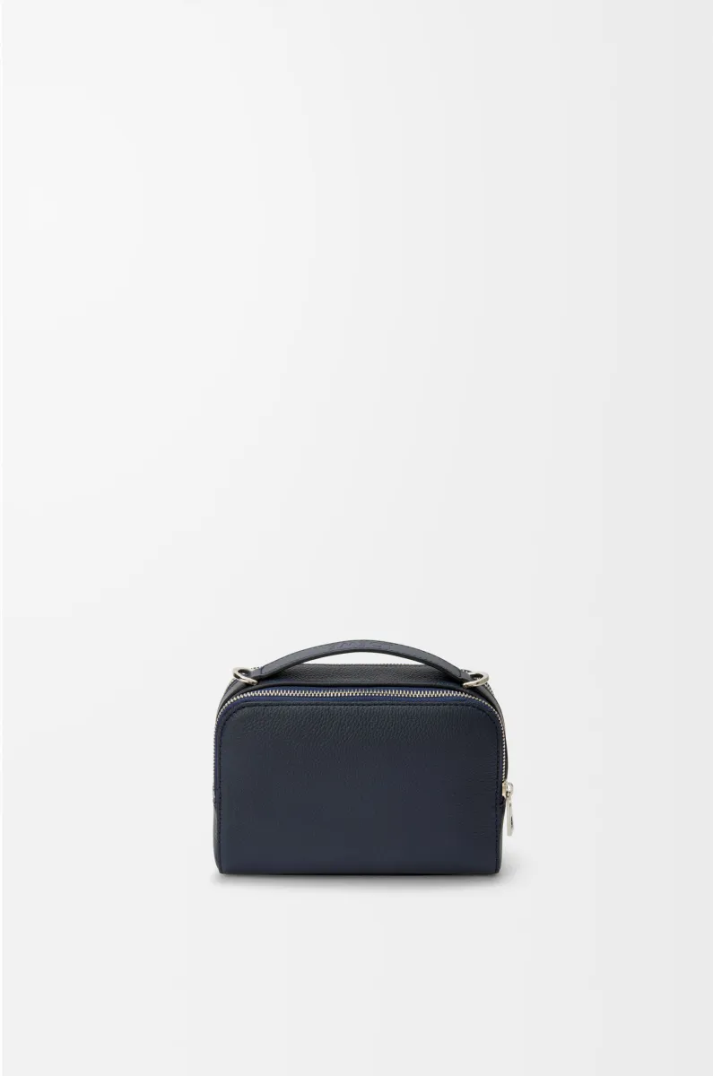 迷你柔软粒面牛皮革相机斜挎包