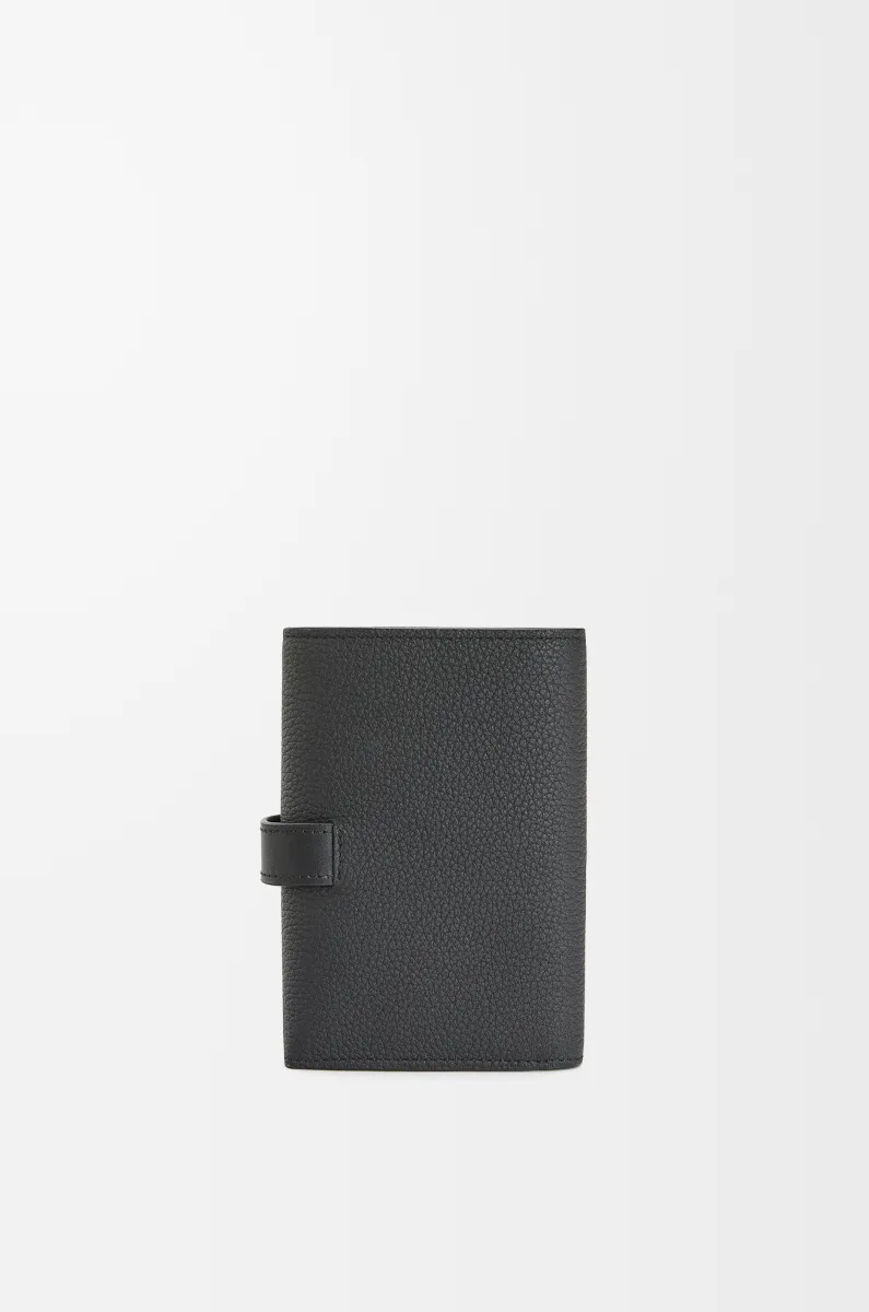 小号柔软粒面牛皮革竖款钱包