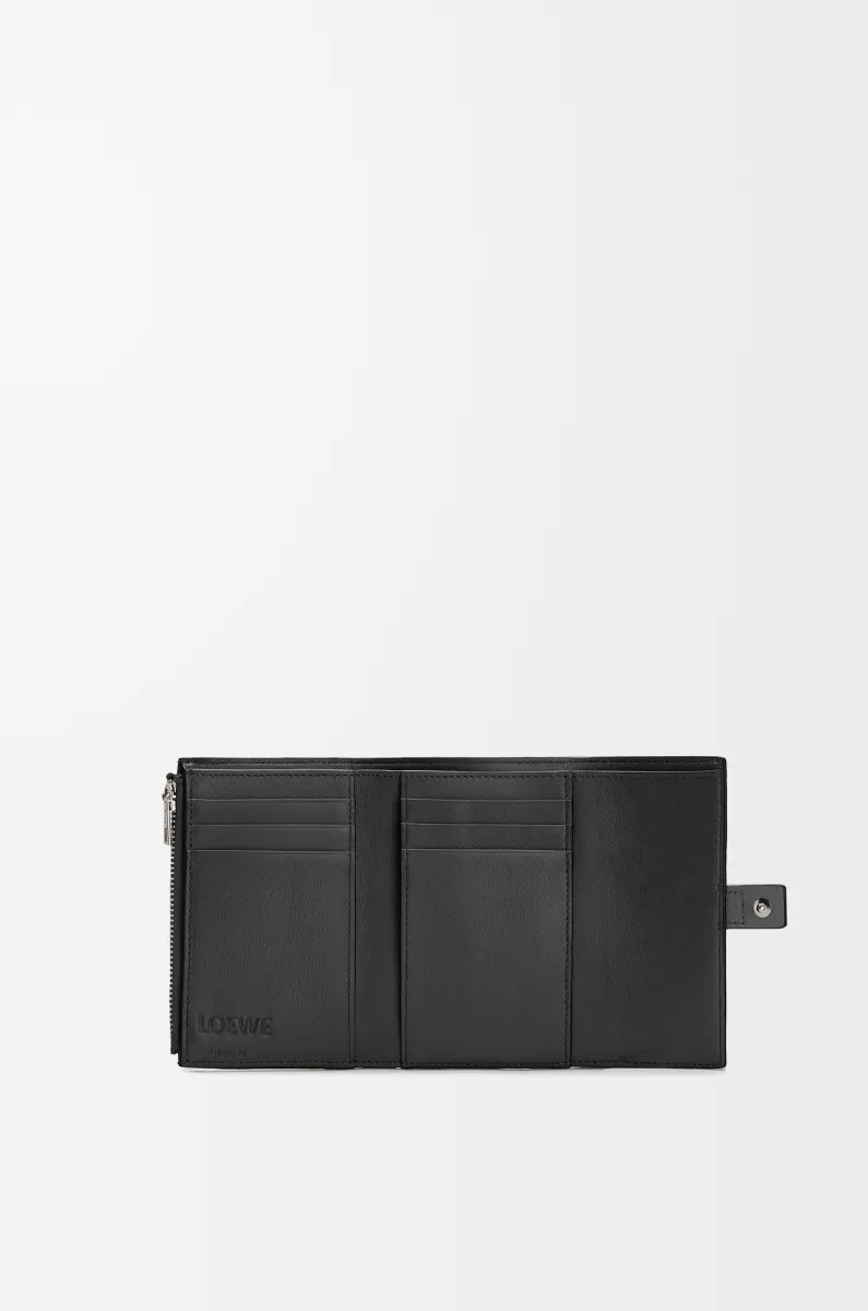 小号柔软粒面牛皮革竖款钱包