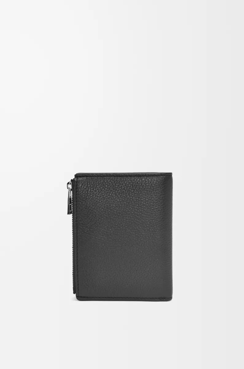 柔软粒面牛皮革窄款紧凑钱包