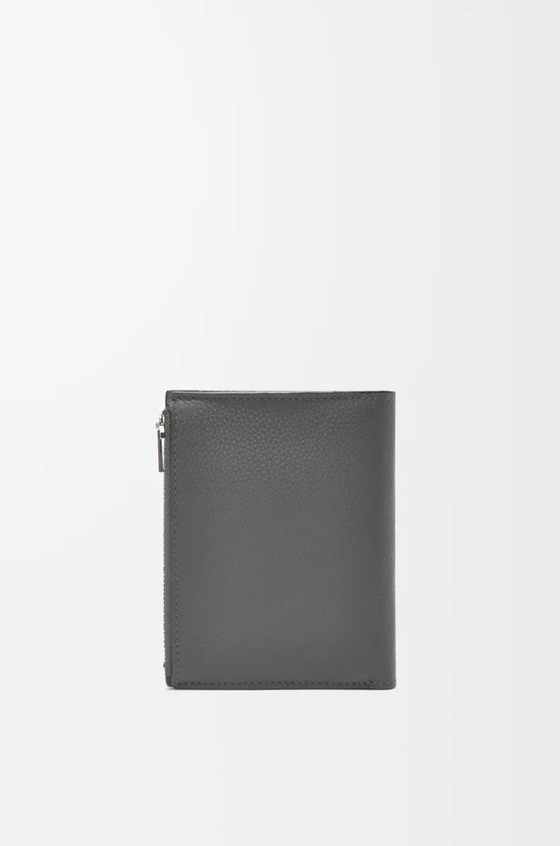 柔软粒面牛皮革窄款紧凑钱包