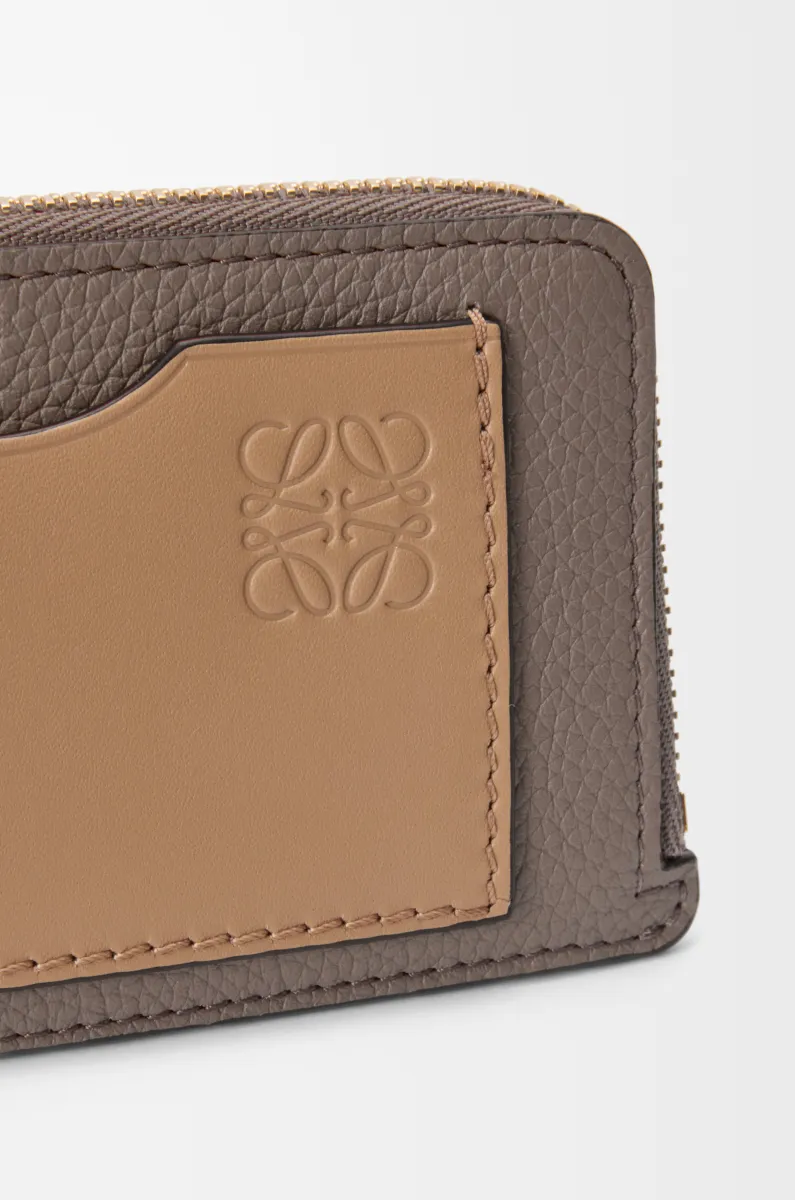 柔软粒面牛皮革硬币卡包