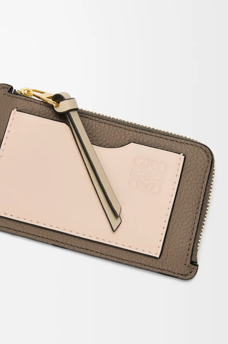 柔软粒面牛皮革硬币卡包