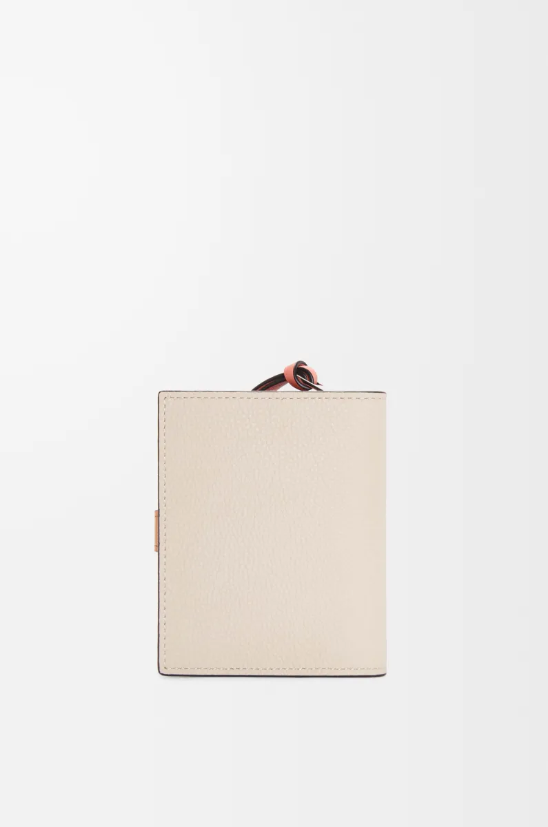 柔软粒面牛皮革紧凑拉链钱包