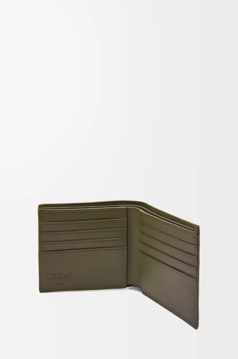 纹理感经典牛皮革双折钱包