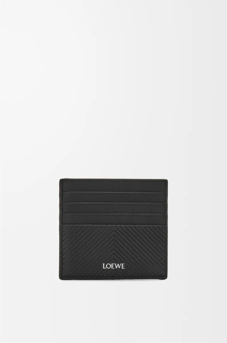 纹理感经典牛皮革开放式卡包