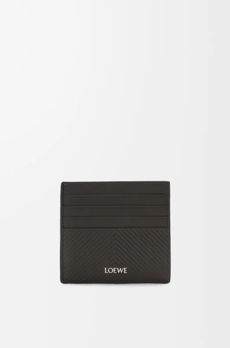 纹理感经典牛皮革开放式卡包