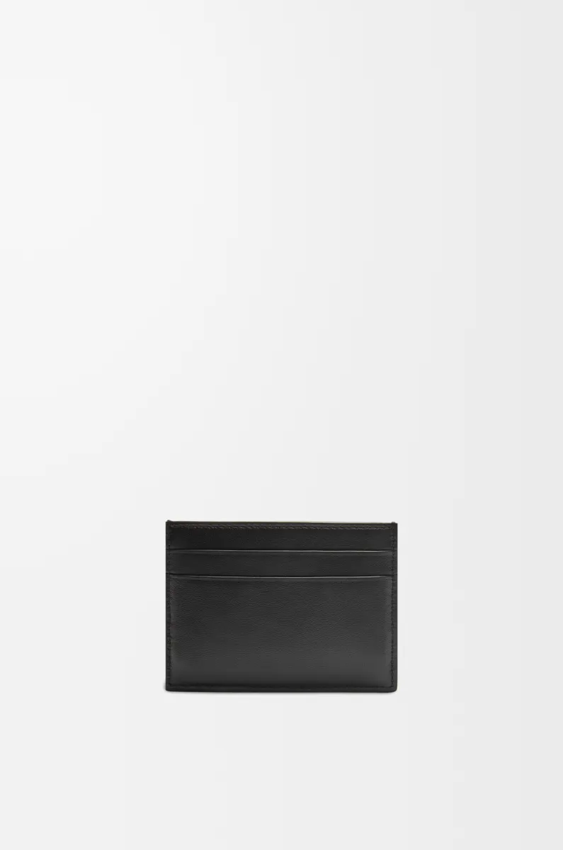 亮面纳帕牛皮革 Puffer Anagram 扁平卡包