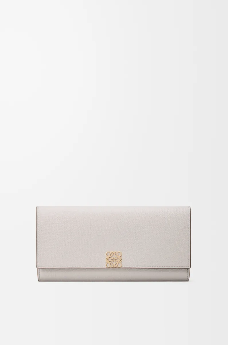 鹅卵石纹牛皮革 Anagram 长款钱包