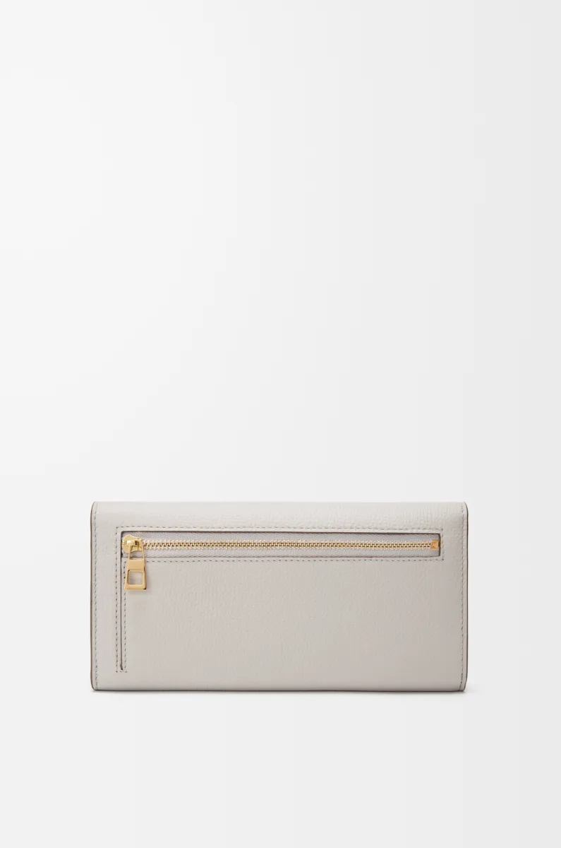 鹅卵石纹牛皮革 Anagram 长款钱包