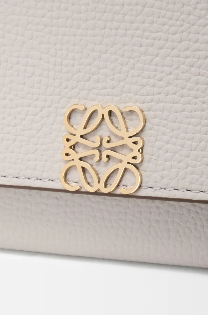 鹅卵石纹牛皮革 Anagram 长款钱包