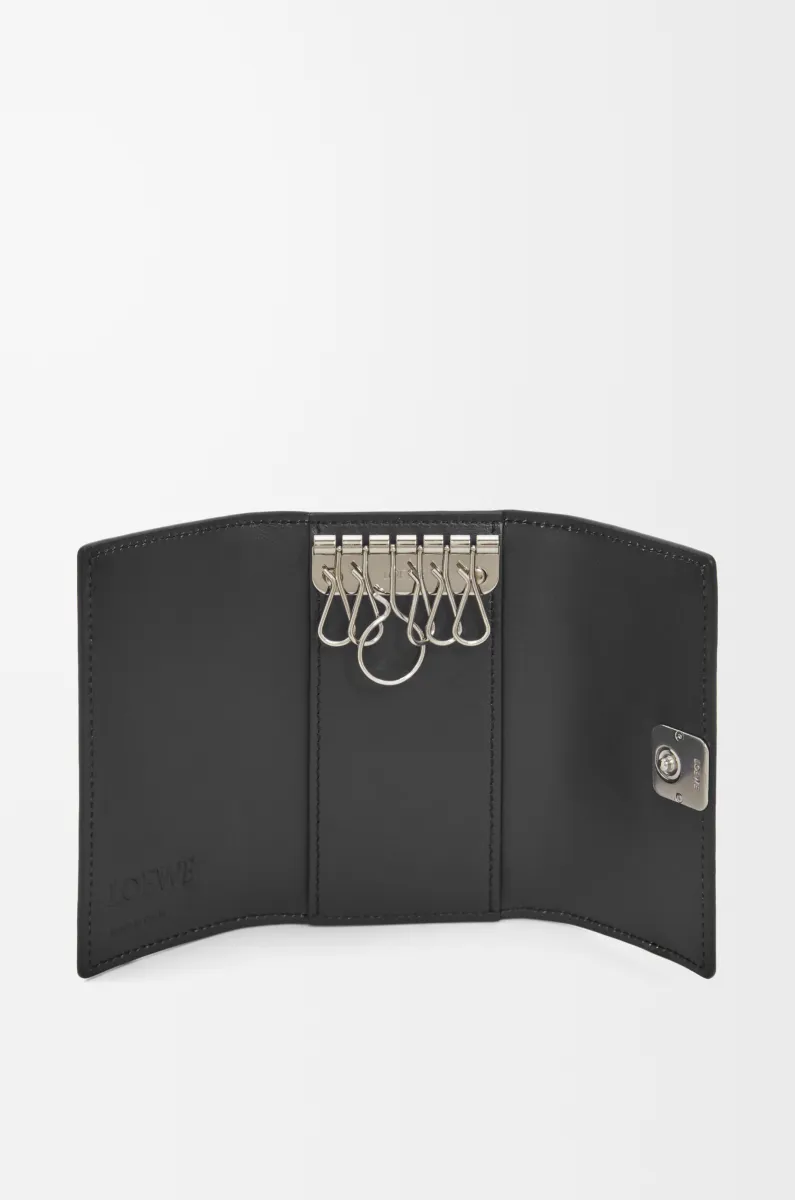 鹅卵石纹牛皮革 Anagram 钥匙包