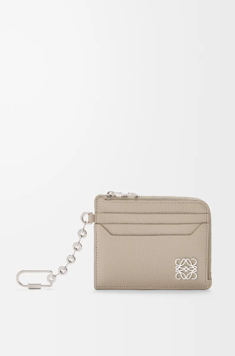 鹅卵石纹牛皮革 Anagram 方形硬币卡包