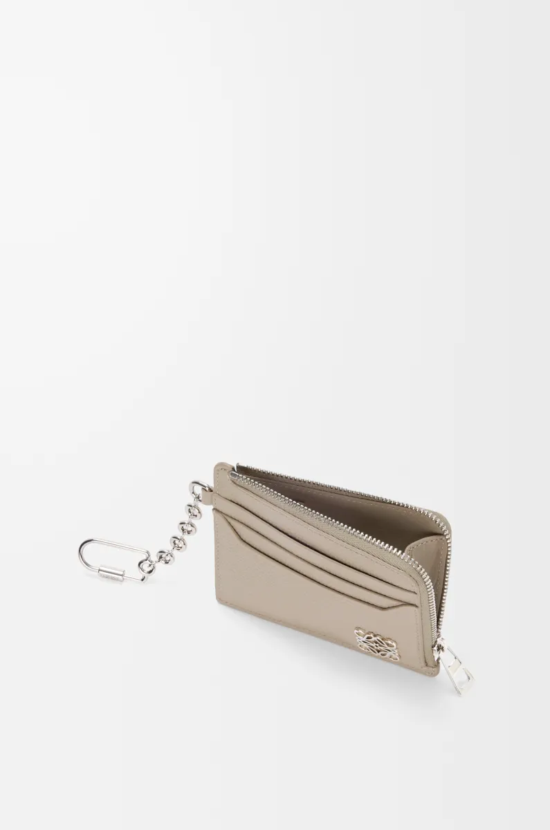 鹅卵石纹牛皮革 Anagram 方形硬币卡包