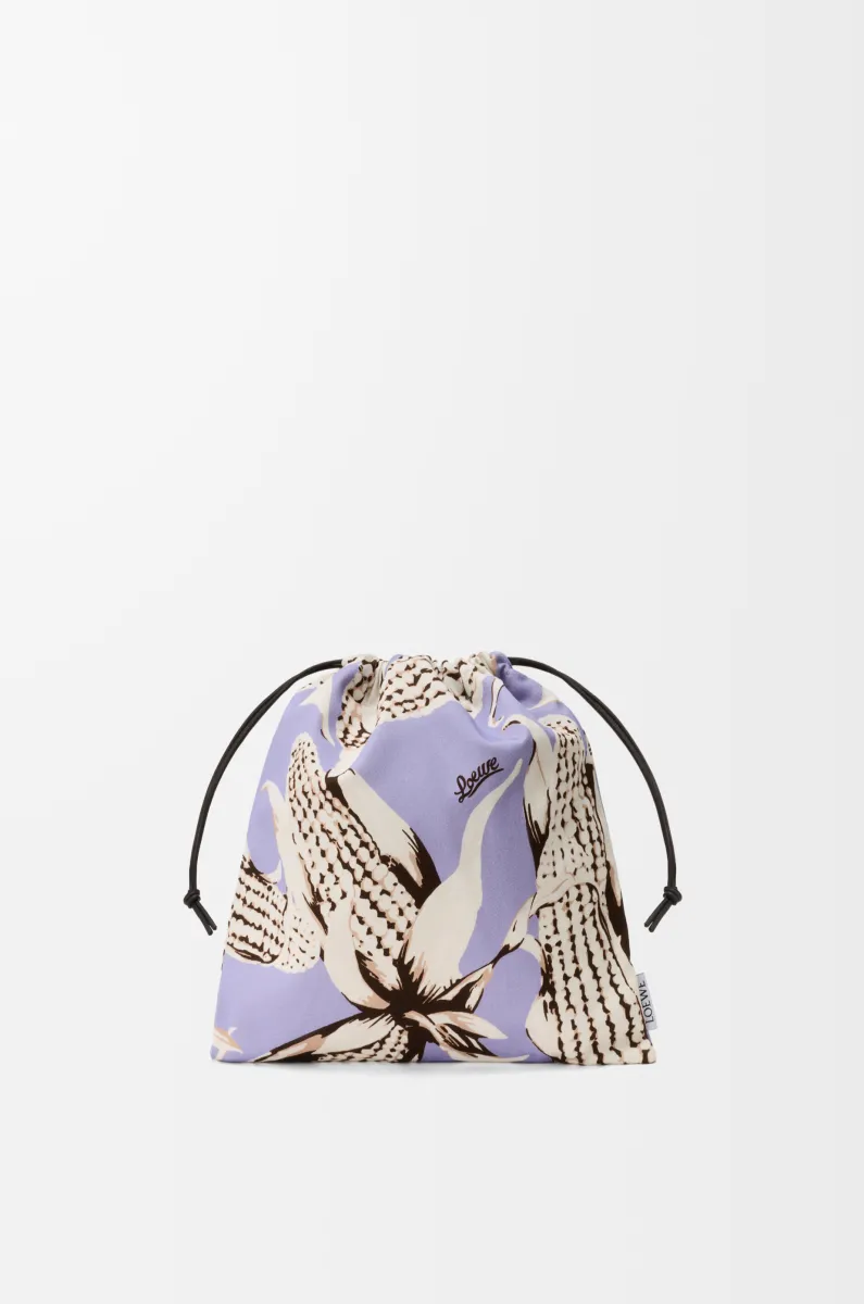 小号帆布玉米抽绳手拿包