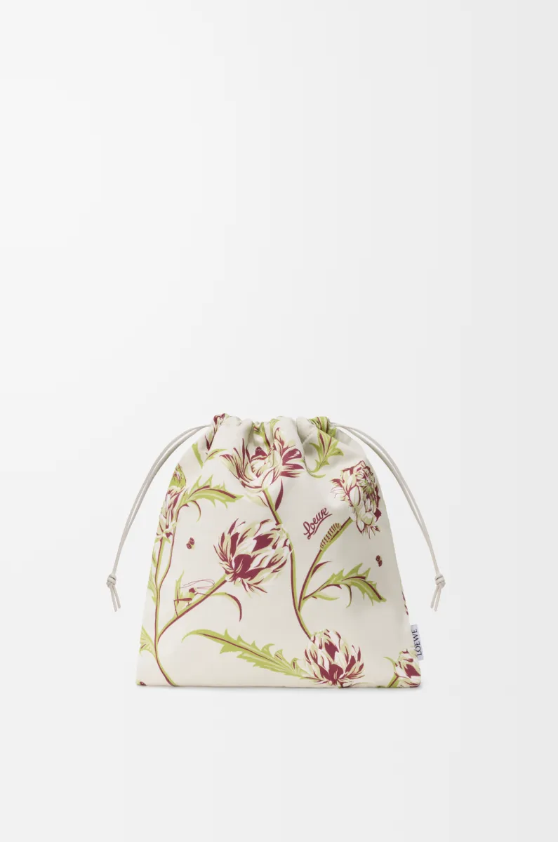 小号帆布洋蓟抽绳手拿包