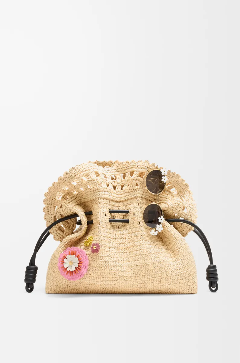 牛皮革花卉别针