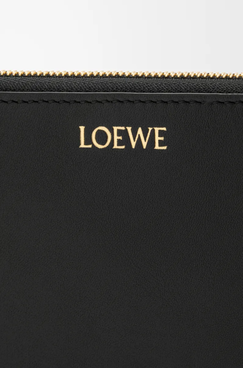 亮面纳帕牛皮革绳结环绕式拉链钱包