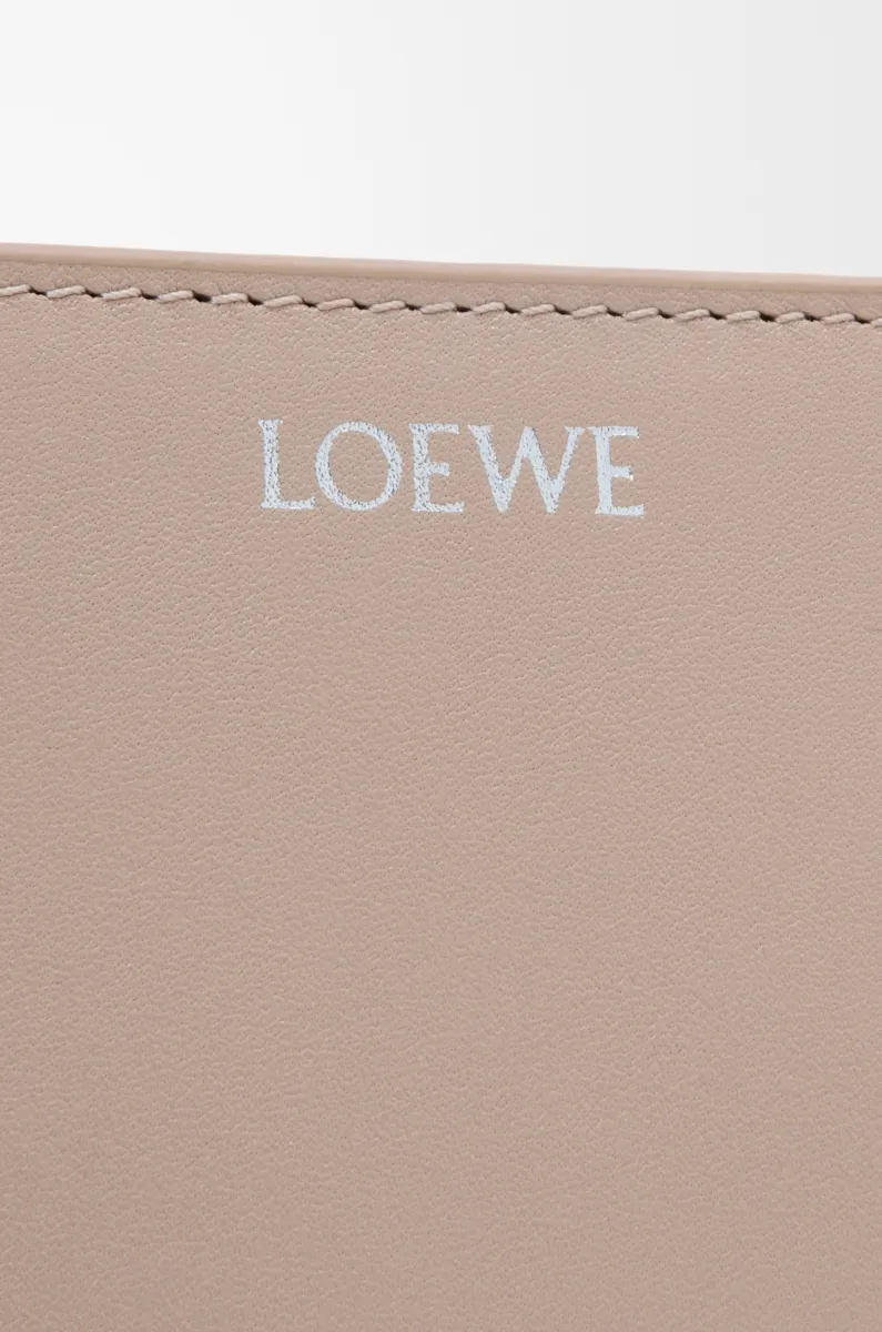 亮面纳帕牛皮革绳结紧凑钱包