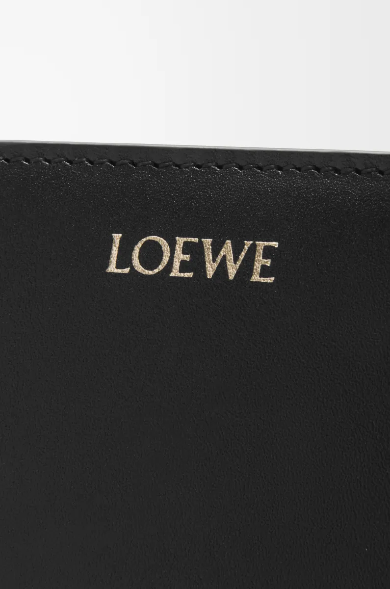 亮面纳帕牛皮革绳结紧凑钱包