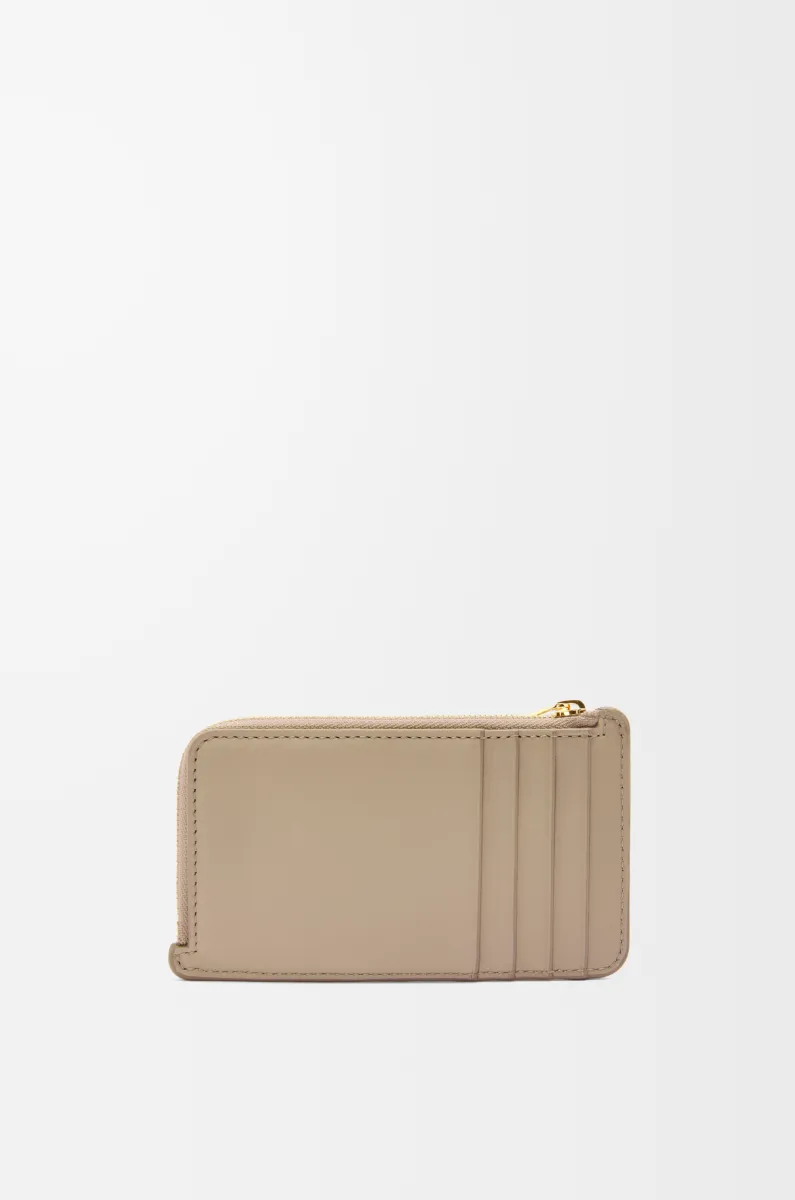 亮面纳帕牛皮革绳结硬币卡包