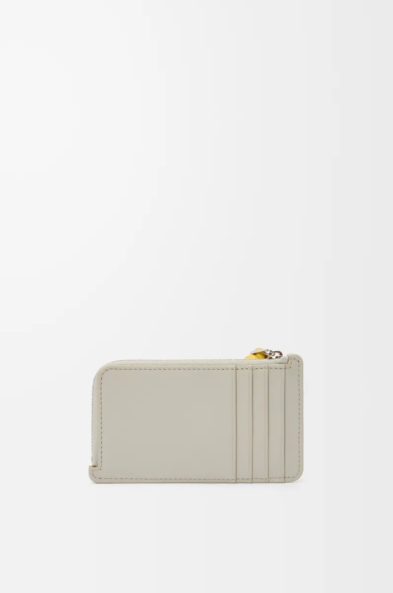 亮面纳帕牛皮革绳结硬币卡包