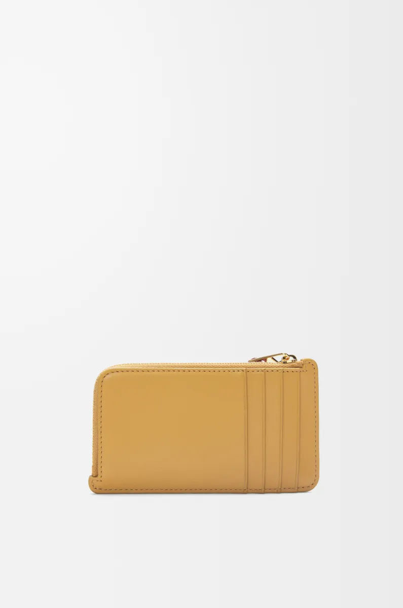 亮面纳帕牛皮革绳结硬币卡包