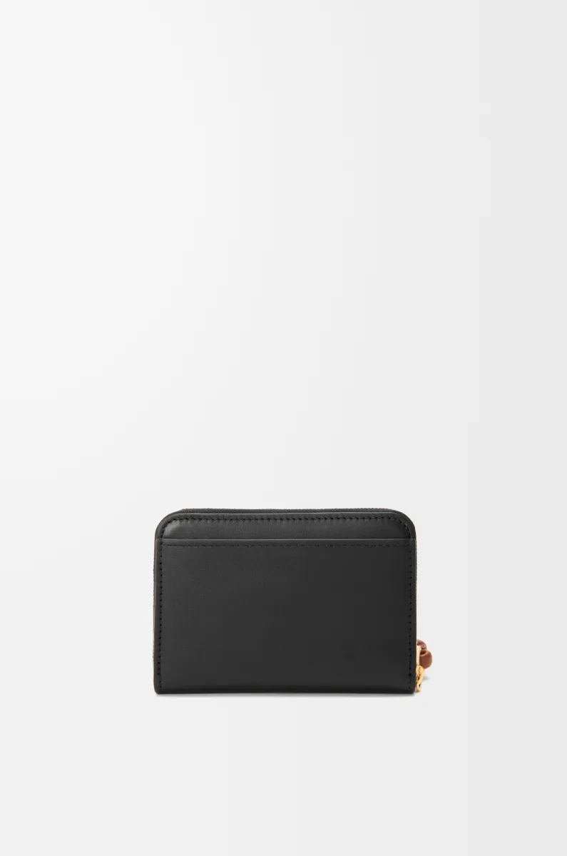 亮面纳帕牛皮革拉链硬币钱包