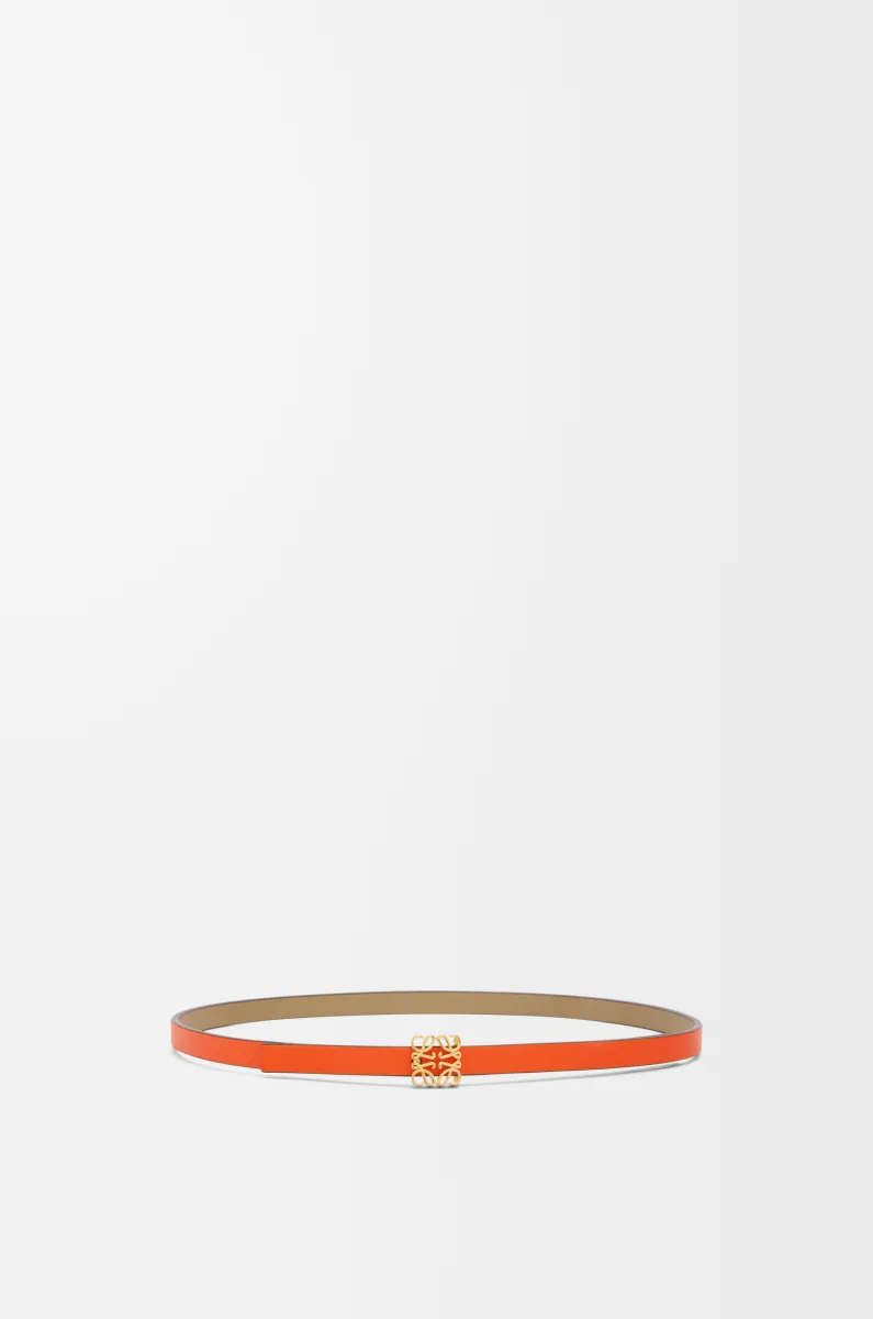 光滑牛皮革 Anagram 立方体双面腰带