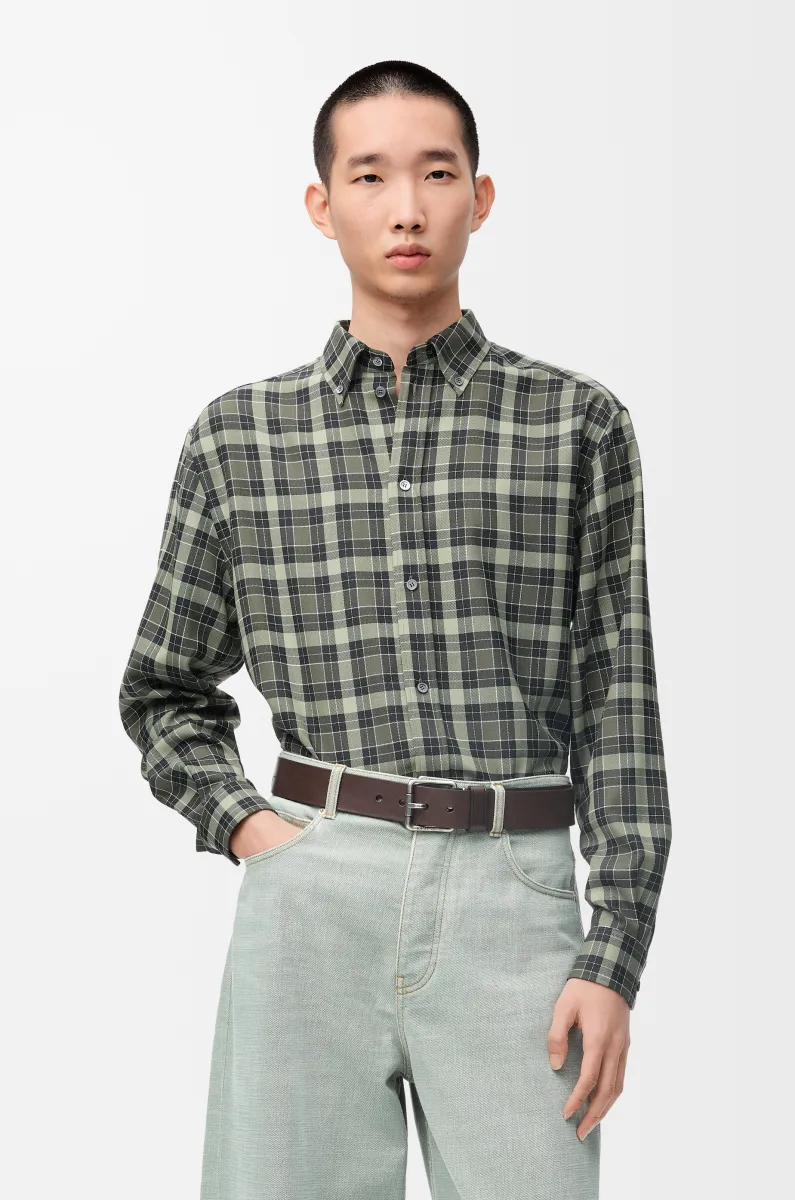 植鞣牛皮革曲面腰带