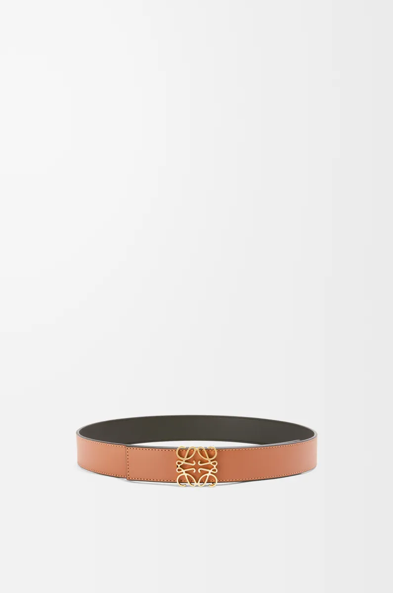 光滑牛皮革双面 Anagram 腰带