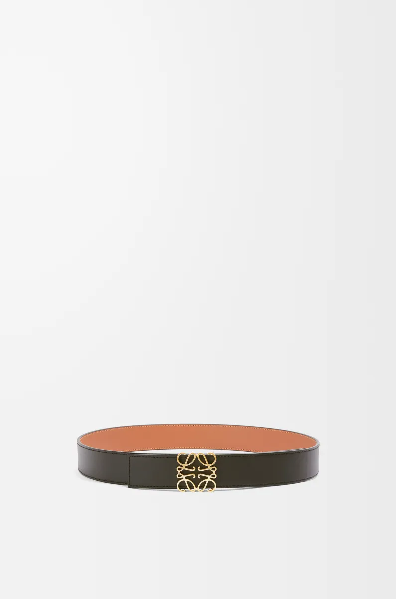 光滑牛皮革双面 Anagram 腰带