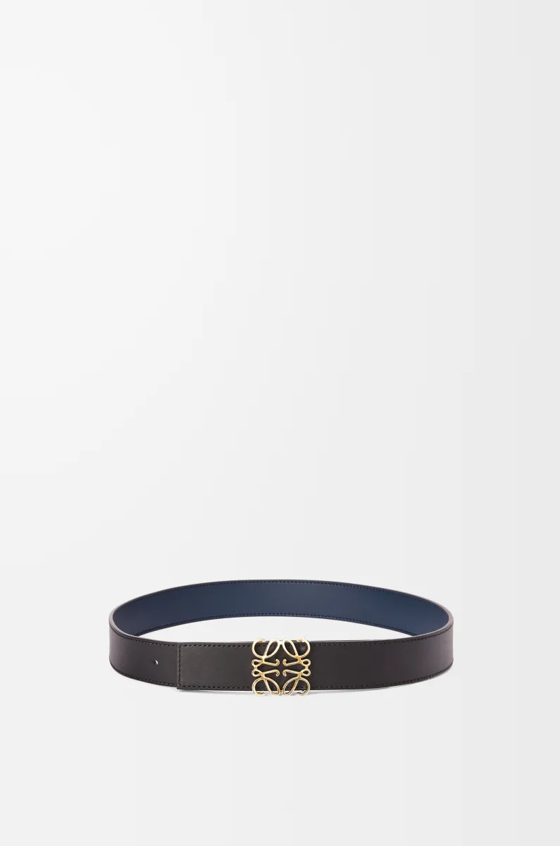 光滑牛皮革双面 Anagram 腰带